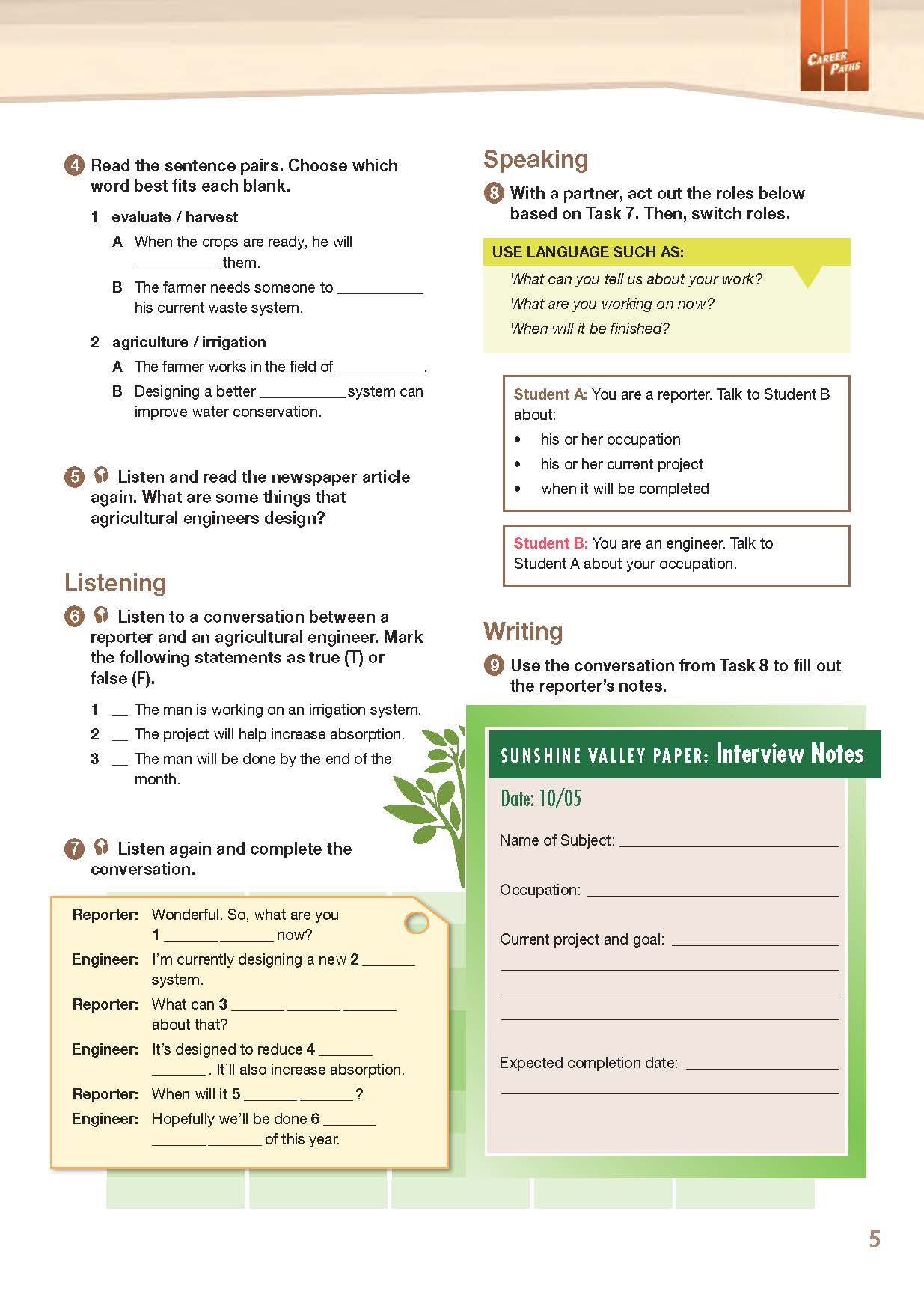 ESP English for Specific Purposes - Career Paths: Agriculture Engineering- Sample Page 2