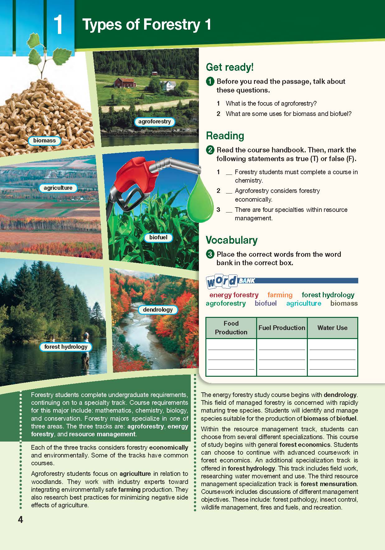 ESP English for Specific Purposes - Career Paths: Natural Resources I Forestry - Sample Page 1