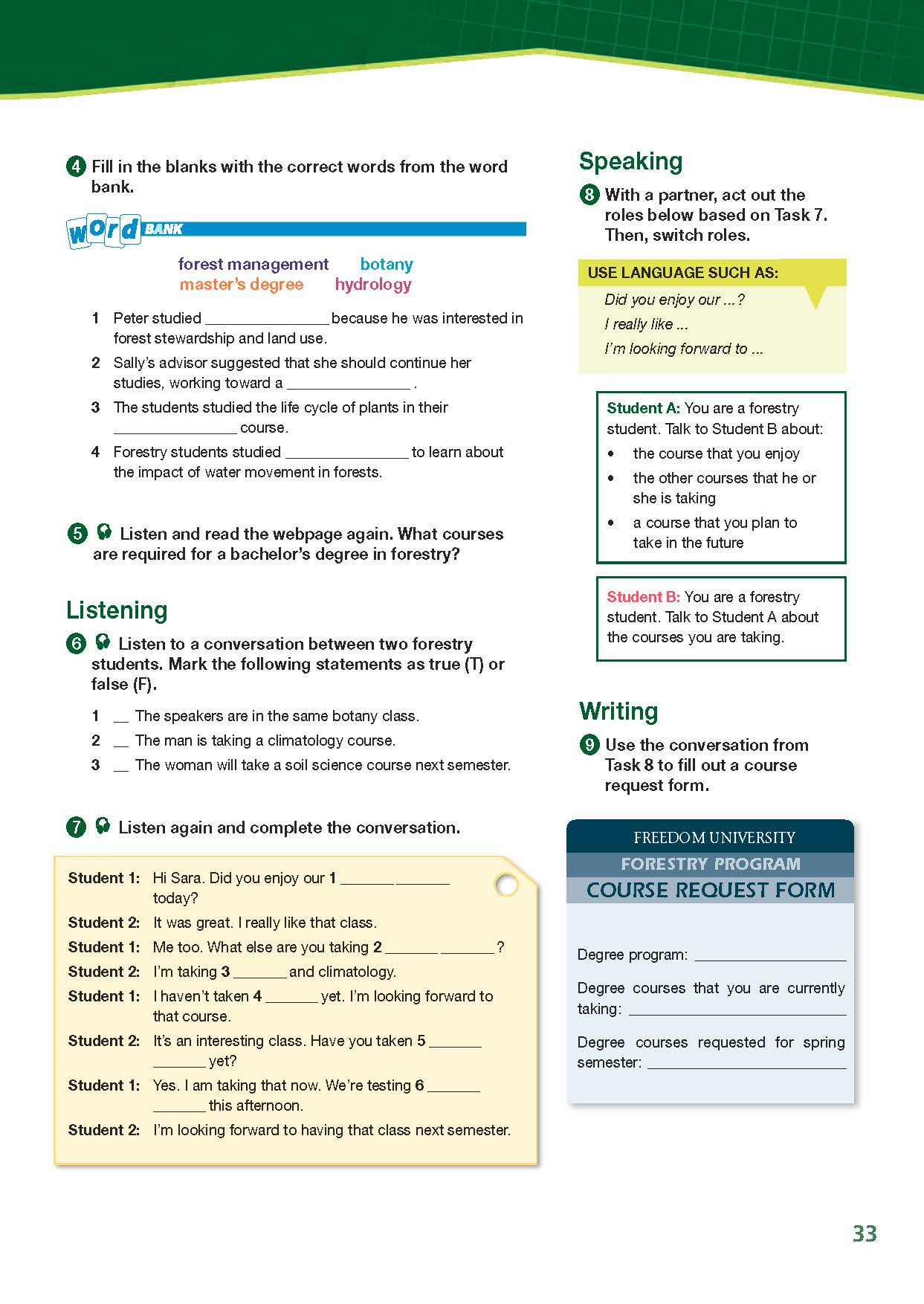 ESP English for Specific Purposes - Career Paths: Natural Resources I Forestry - Sample Page 4