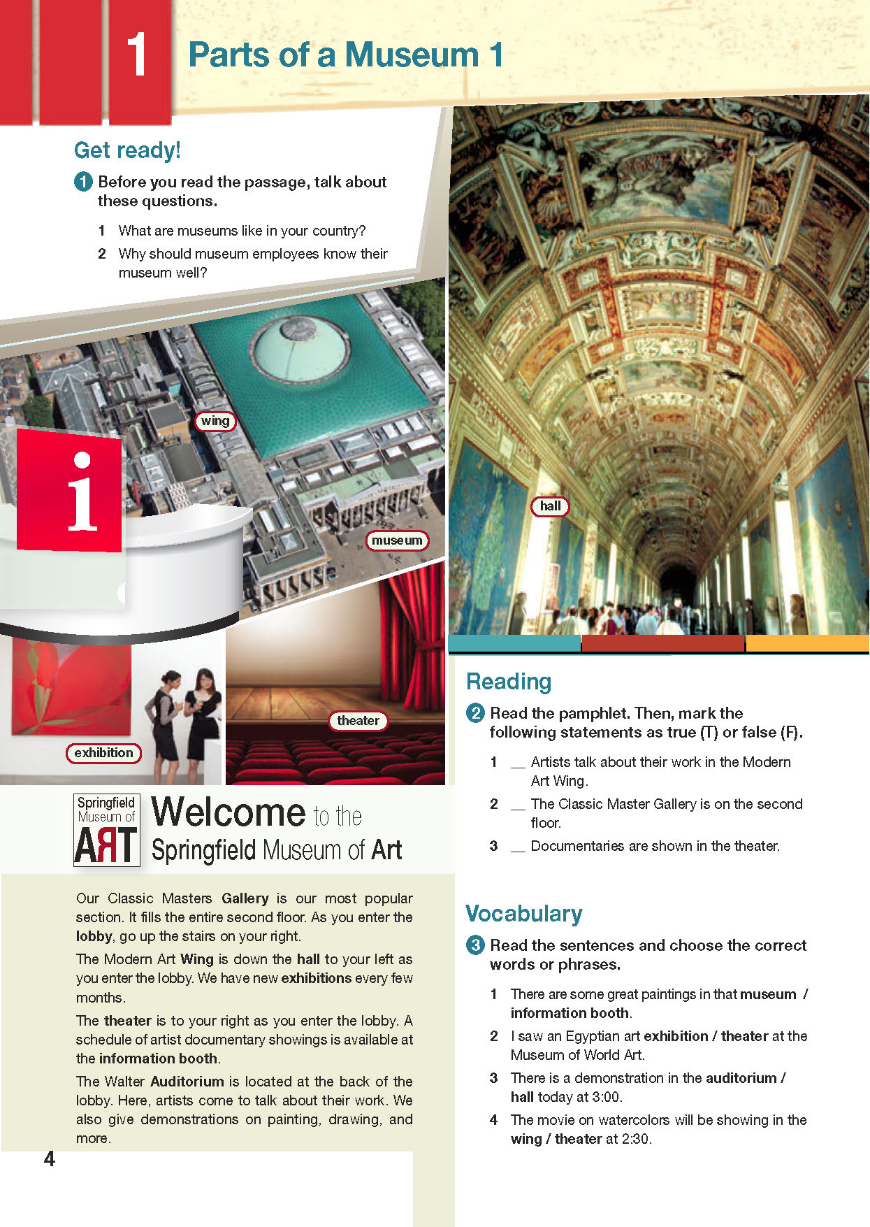 ESP English for Specific Purposes - Career Paths: Musuem Managment - Sample Page 1