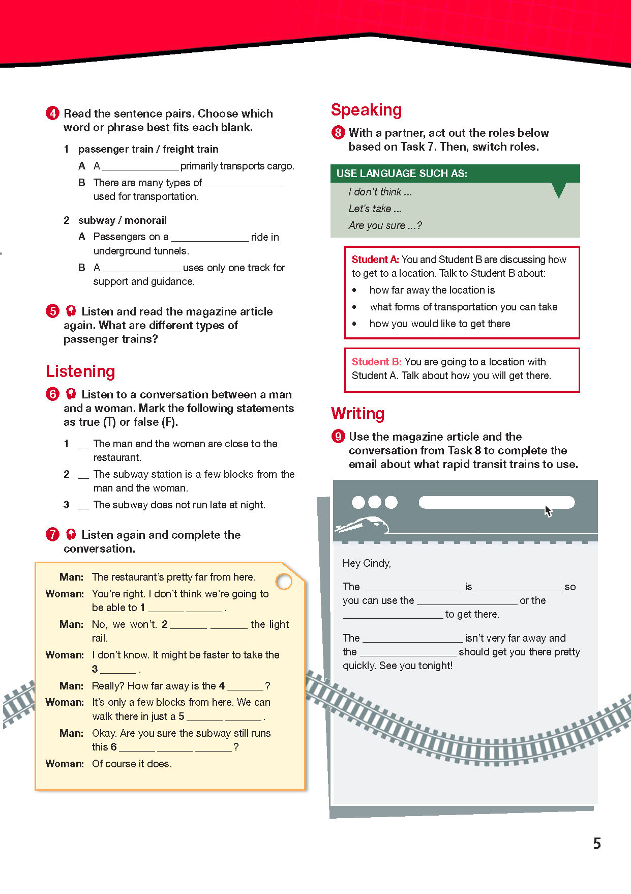 ESP English for Specific Purposes - Career Paths: Rail Transportation - Sample Page 2