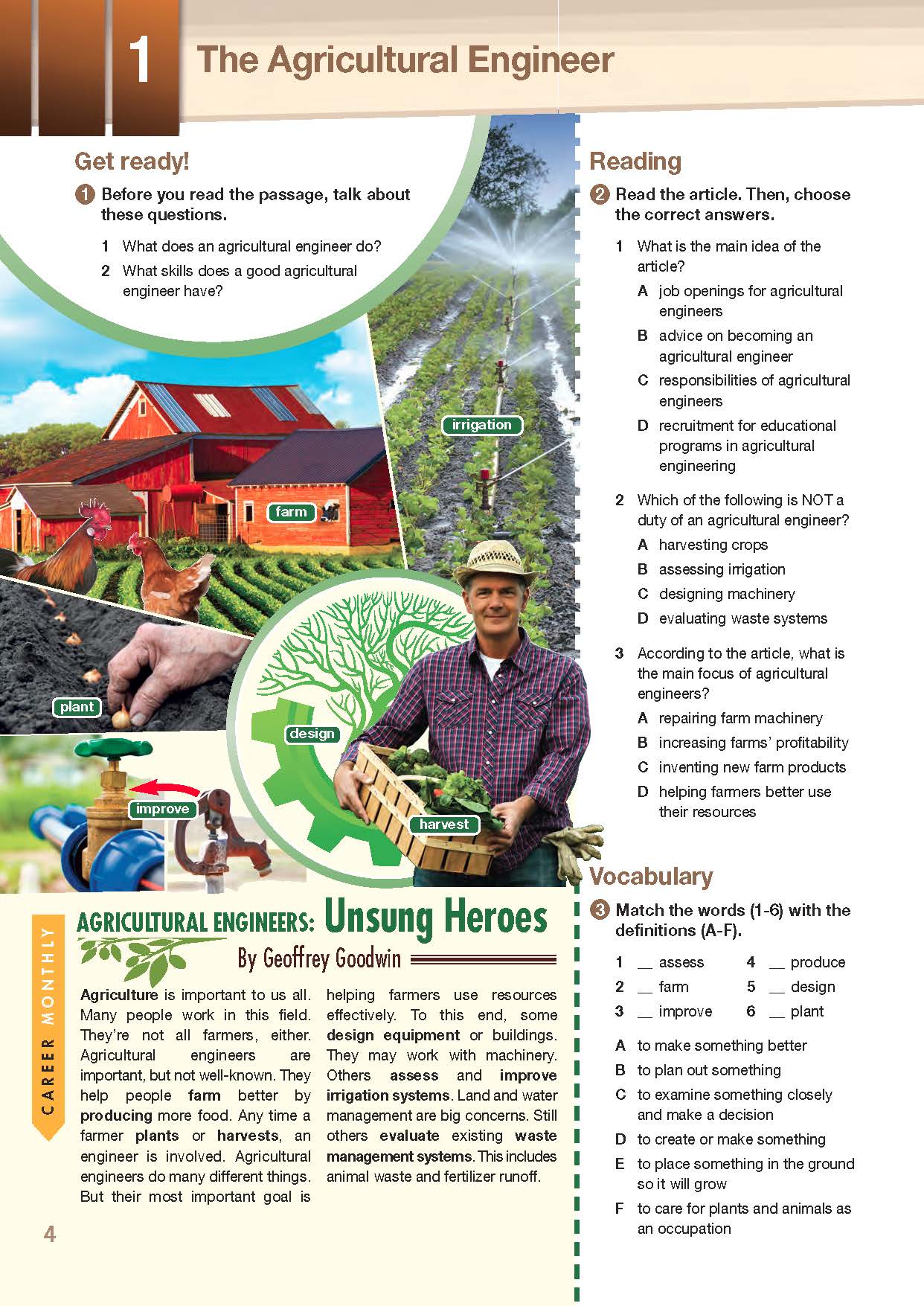 ESP English for Specific Purposes - Career Paths: Agriculture Engineering- Sample Page 1