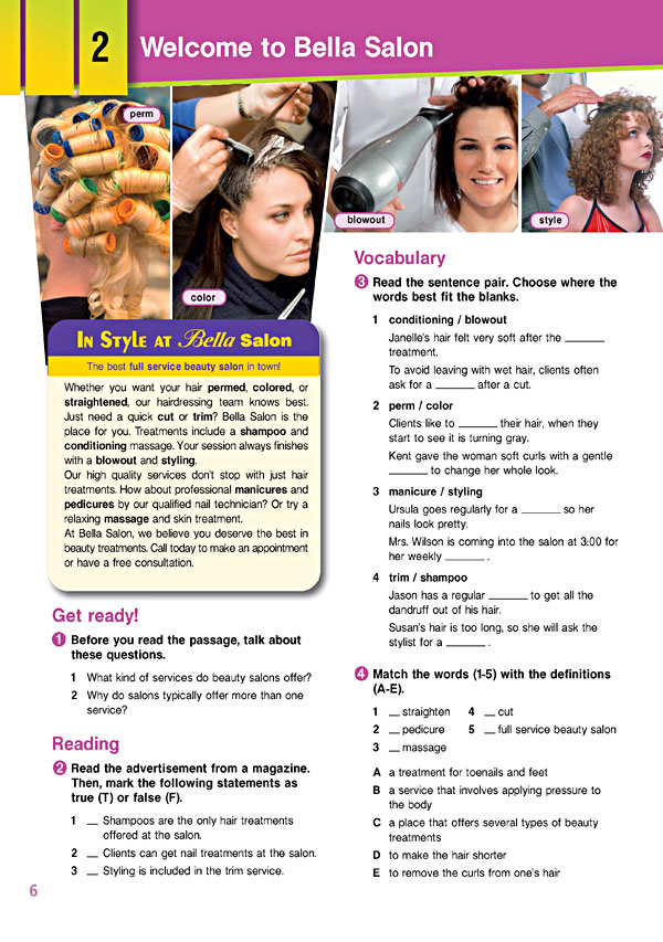 Sample Page 3 - Career Paths: Beauty Salon