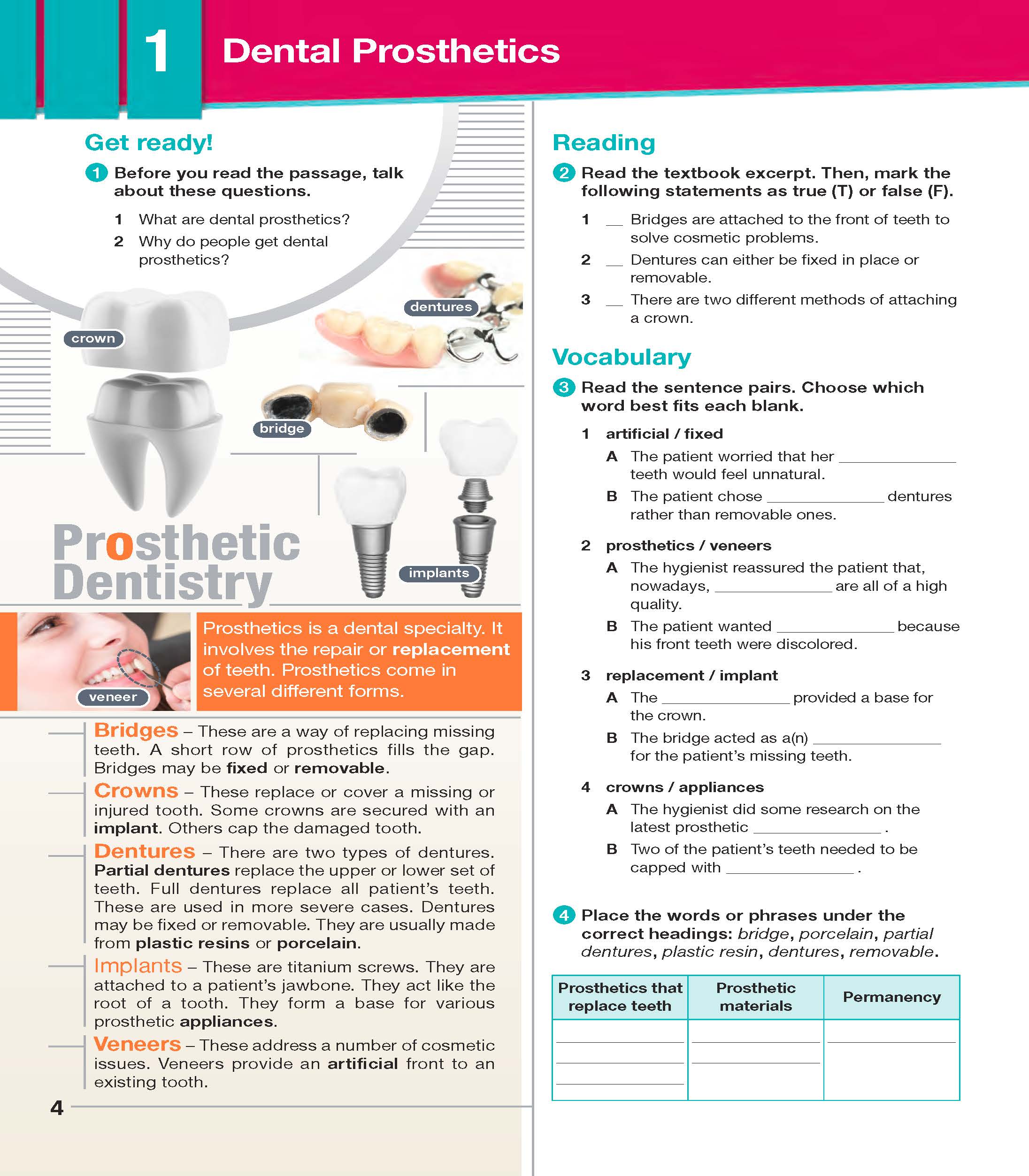 ESP English for Specific Purposes - Career Paths: Dental Hygienist- Sample Page 1
