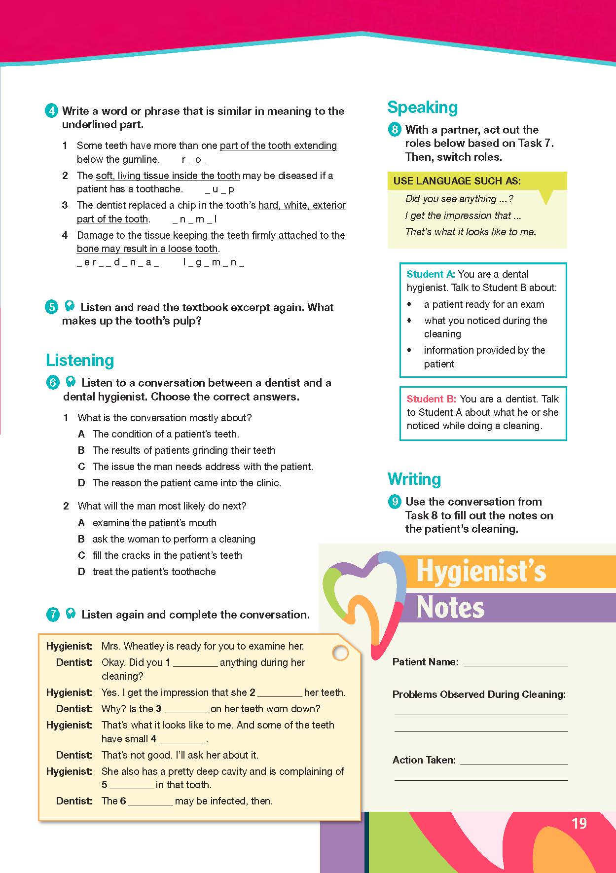 ESP English for Specific Purposes - Career Paths: Dental Hygienist- Sample Page 4