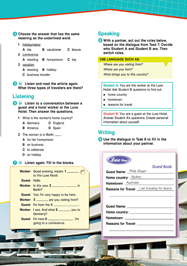 Sample Page 2 - Career Paths: Tourism