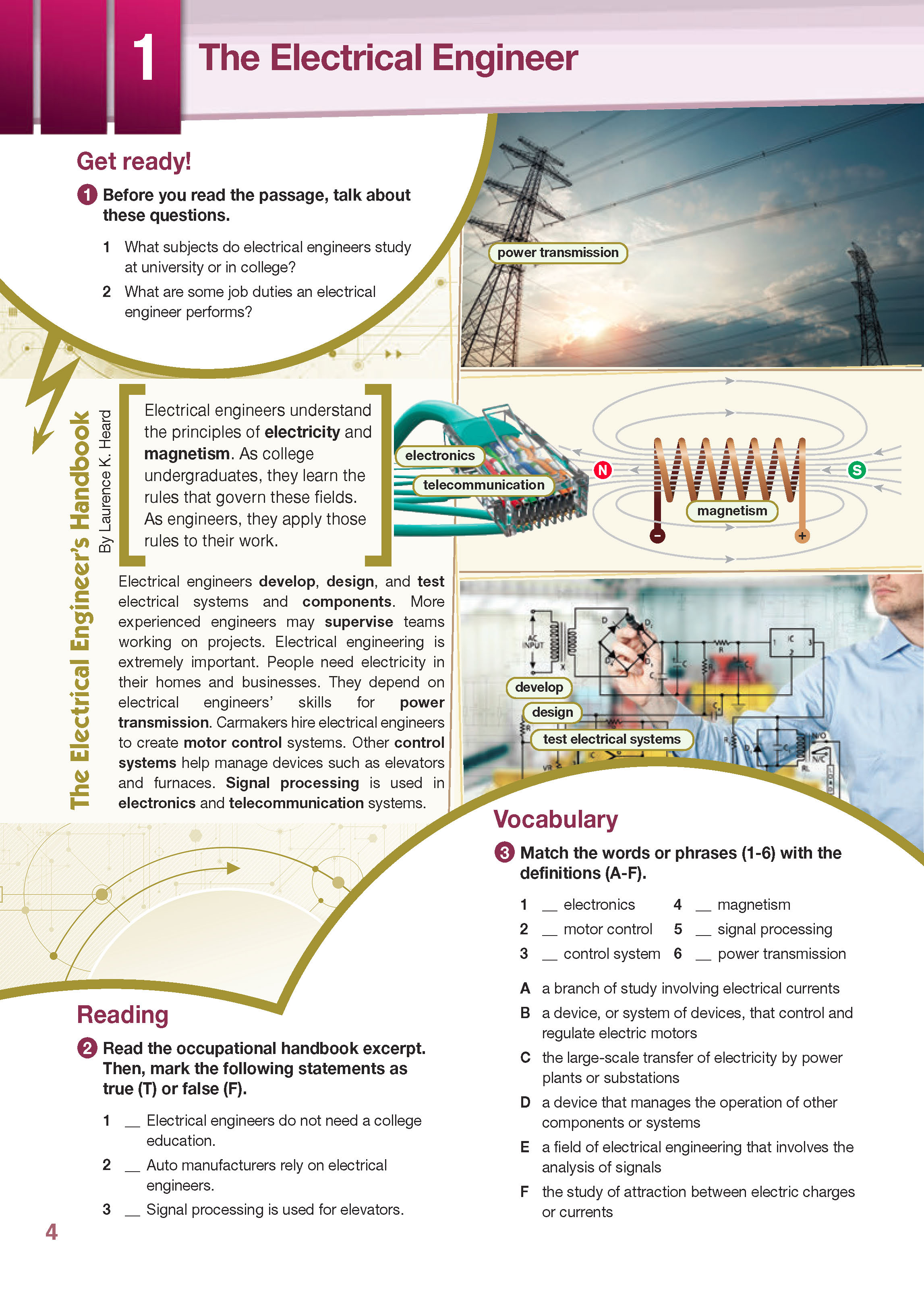 ESP English for Specific Purposes - Career Paths: Electrical Engineering - Sample Page 1