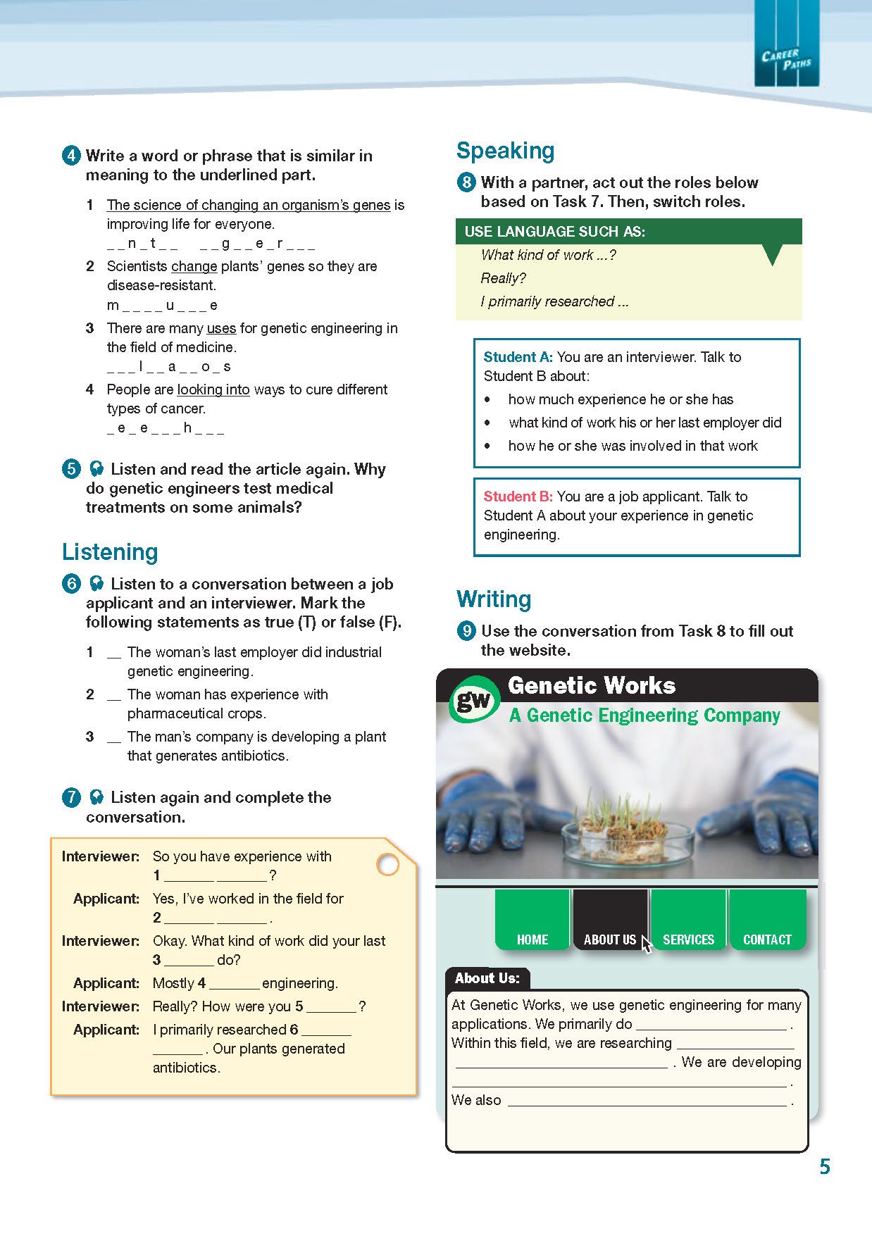 ESP English for Specific Purposes - Career Paths: Genetic Engineering - Sample Page 2