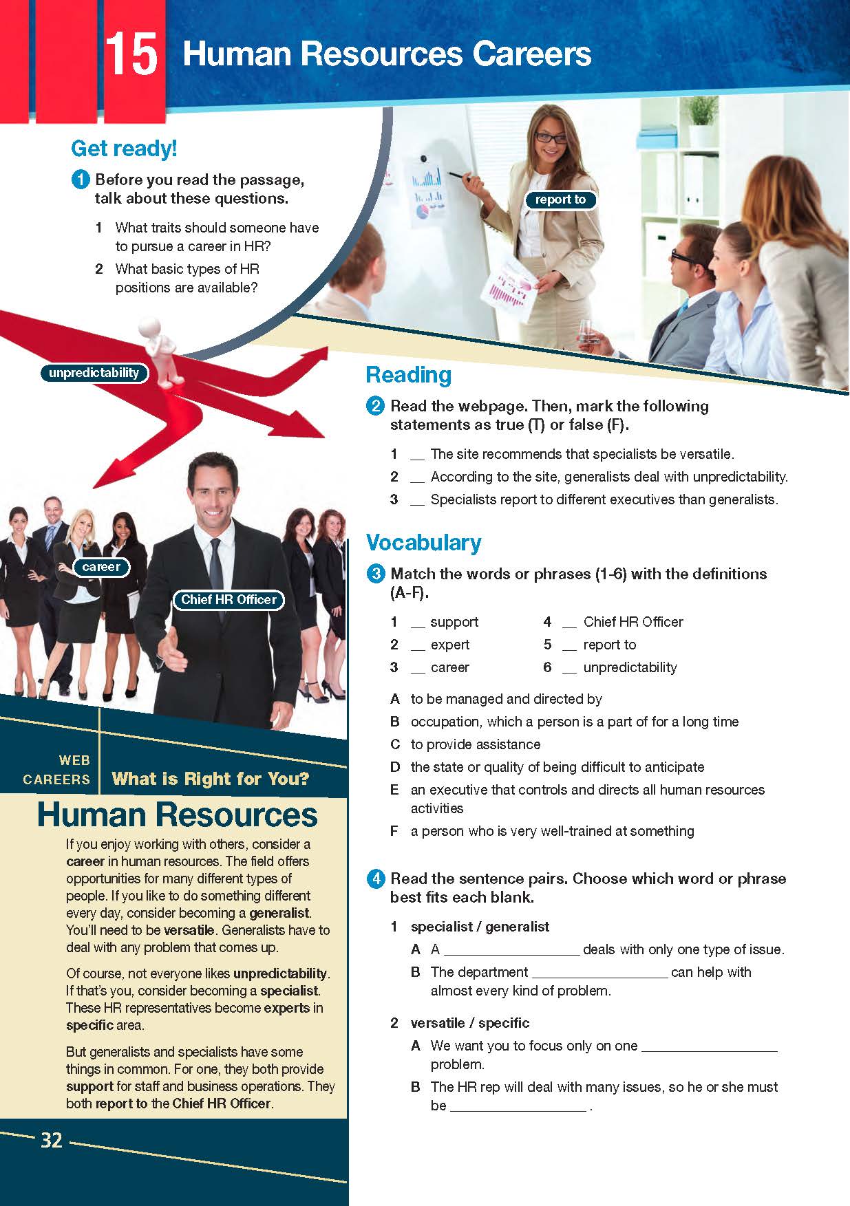 ESP English for Specific Purposes - Career Paths: Human Resources - Sample Page 3