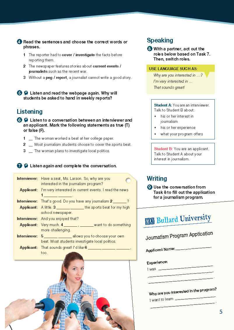 ESP English for Specific Purposes - Career Paths: Journalism - Sample Page 2
