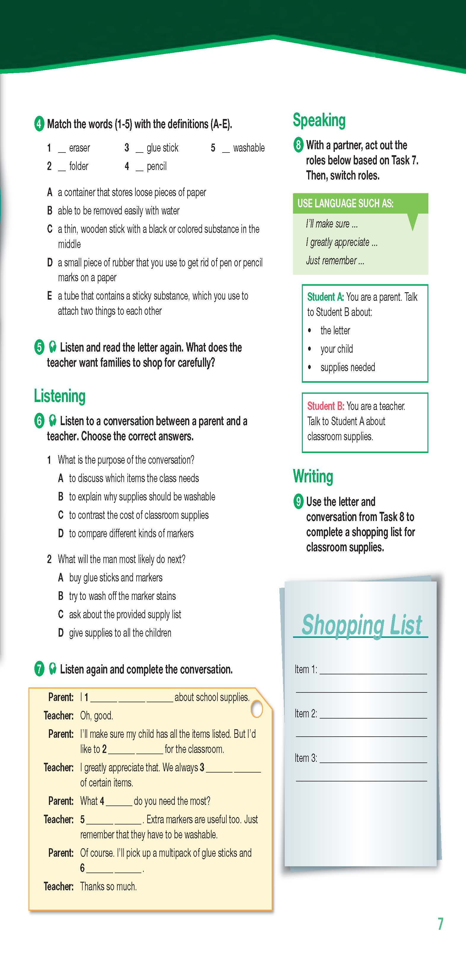 ESP English for Specific Purposes - Career Paths: Kindergarten Teacher - Sample Page 2