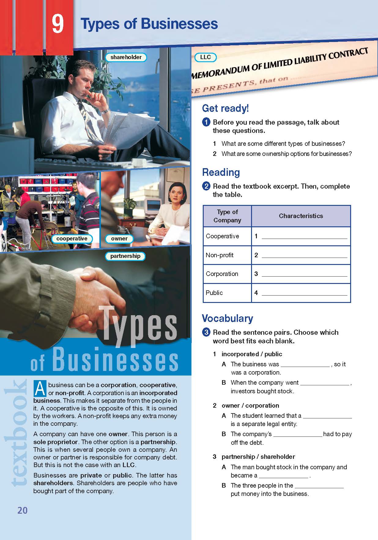 ESP English for Specific Purposes - Career Paths: MBA - Sample Page 1