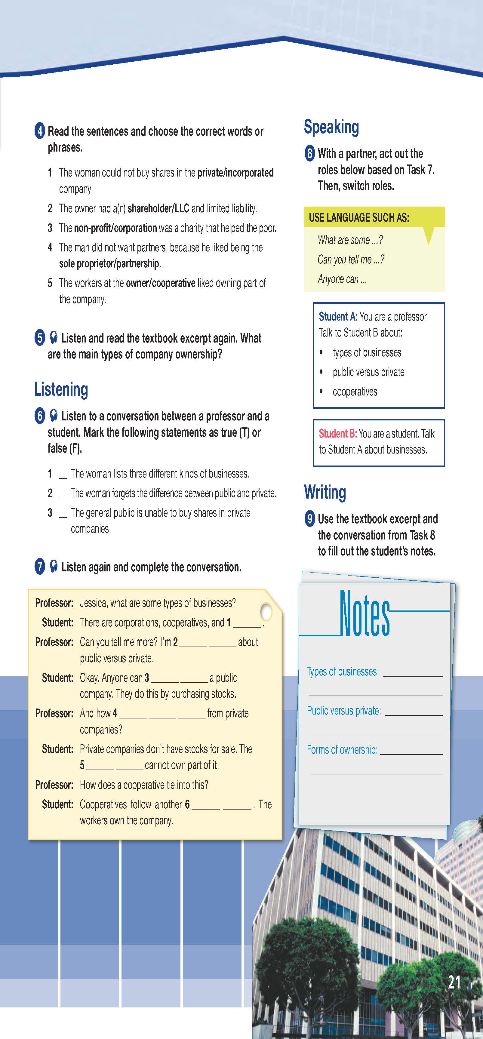 ESP English for Specific Purposes - Career Paths: MBA - Sample Page 2