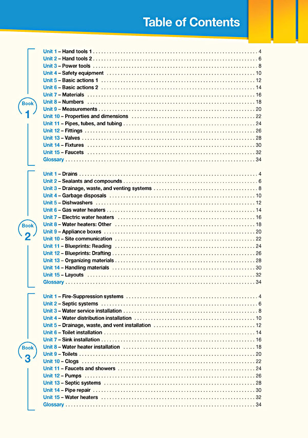 Contents - Career Paths: Plumbing