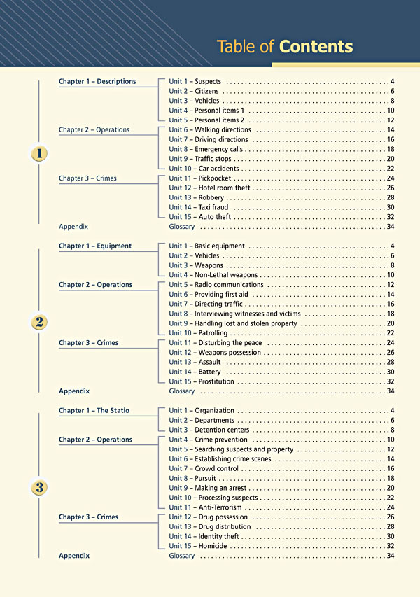 Contents - Career Paths: Police