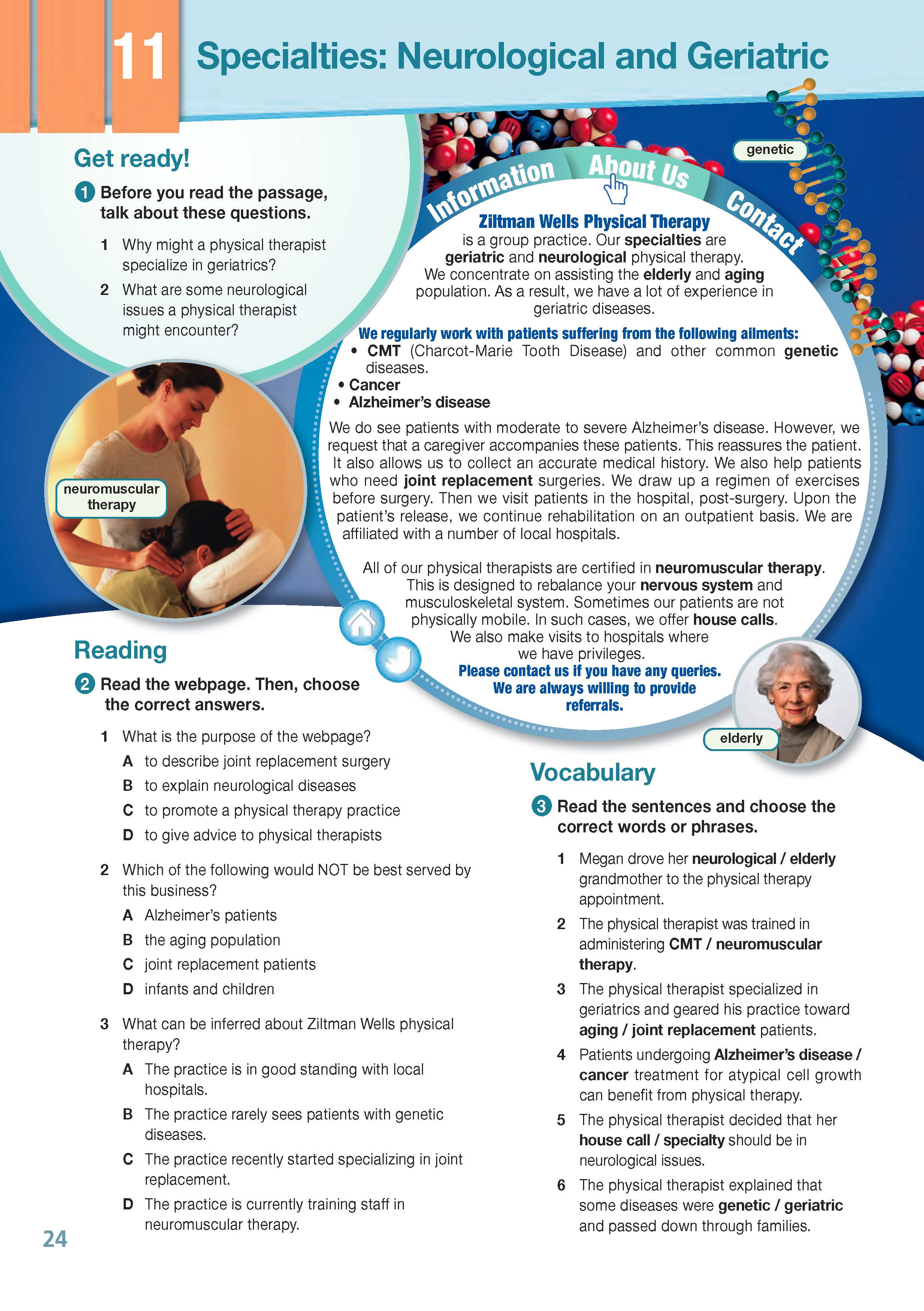 ESP English for Specific Purposes - Career Paths: Physiotherapy - Sample Page 3