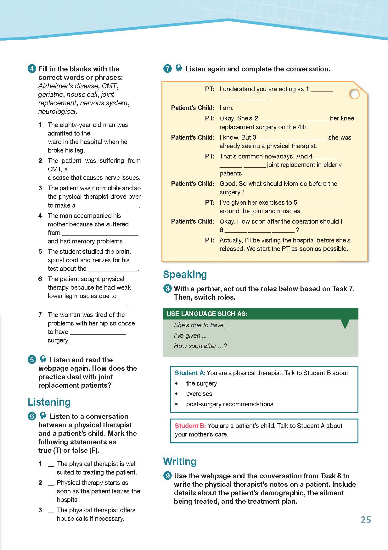 ESP English for Specific Purposes - Career Paths: Physiotherapy - Sample Page 4