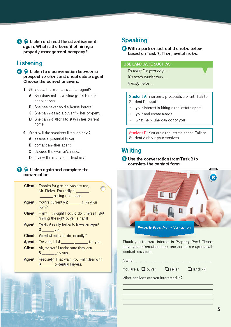 ESP English for Specific Purposes - Career Paths: Real Estate - Sample Page 2