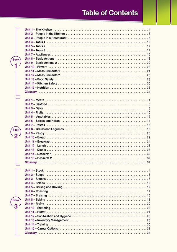 Contents - Career Paths: Cooking